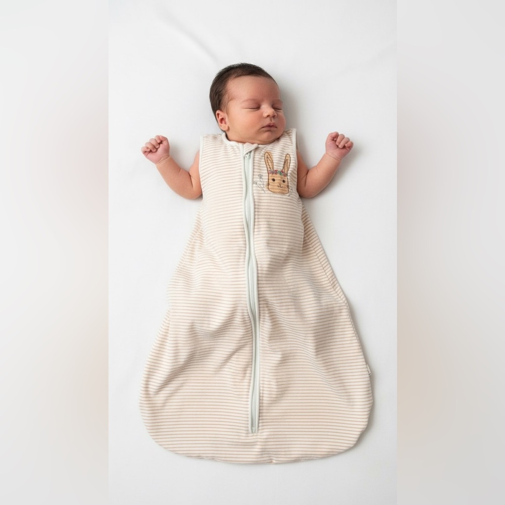 Jessica Simpson Striped Sleep Bag- Cream and Orange